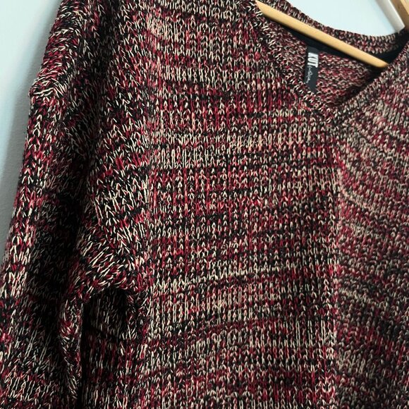 Kut from the Kloth. Knit Sweater. Red, Yellow and Black. Fits M. - Picture 5 of 8